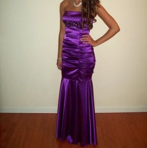 Prom / sweet 16 purple mermaid dress / gown